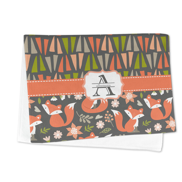 Fox Trail Floral Microfiber Dish Towel - FOLDED HALF