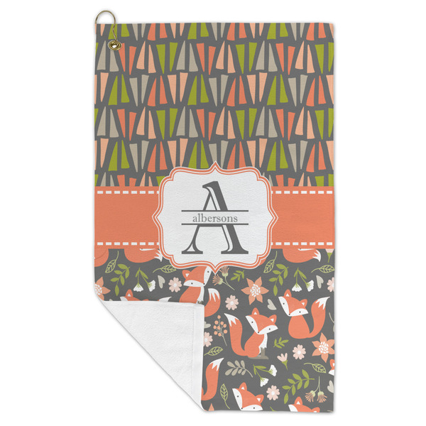 Fox Trail Floral Microfiber Golf Towels - FOLD