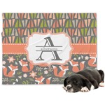 Fox Trail Floral Dog Blanket - Large (Personalized)