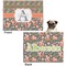 Fox Trail Floral Microfleece Dog Blanket - Regular - Front & Back