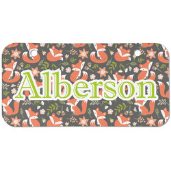 Fox Trail Floral Mini/Bicycle License Plate (2 Holes) (Personalized)