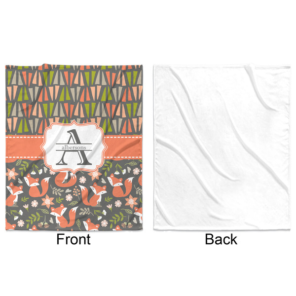 Fox Trail Floral Minky Blanket - 50"x60" - Single Sided - Front & Back