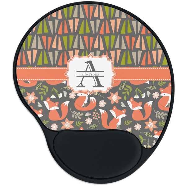 Custom Fox Trail Floral Mouse Pad with Wrist Support