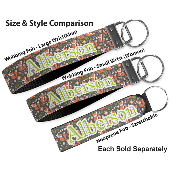 Fox Trail Floral Multiple Key Ring comparison sizes