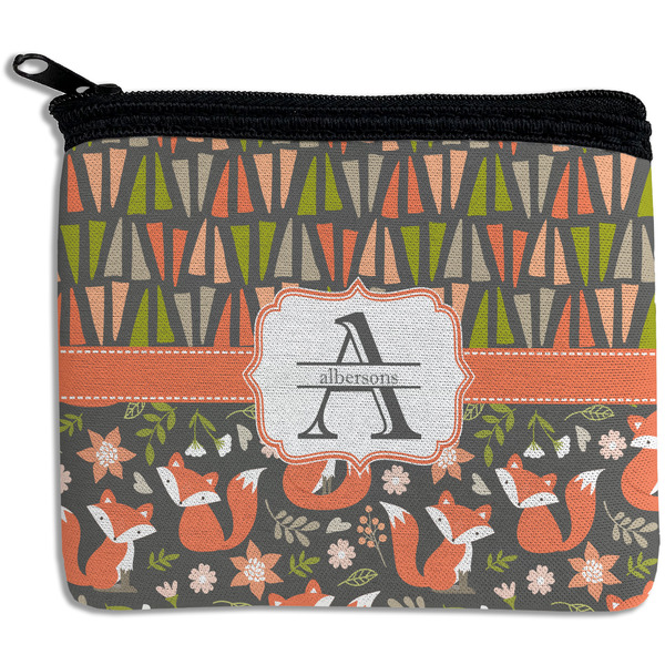 Custom Fox Trail Floral Rectangular Coin Purse (Personalized)