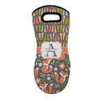Fox Trail Floral Neoprene Oven Mitt - Single w/ Name and Initial
