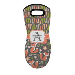 Fox Trail Floral Neoprene Oven Mitt - Single w/ Name and Initial