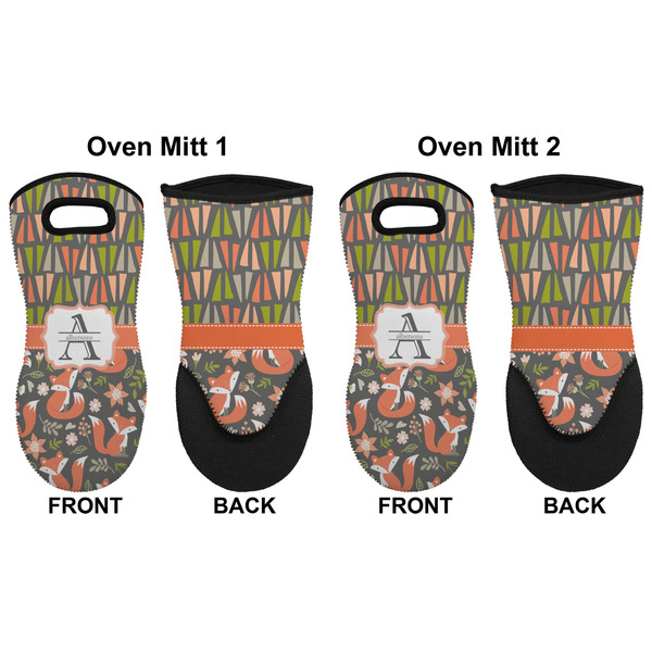 Fox Trail Floral Neoprene Oven Mitt - Set of 2 - Approval
