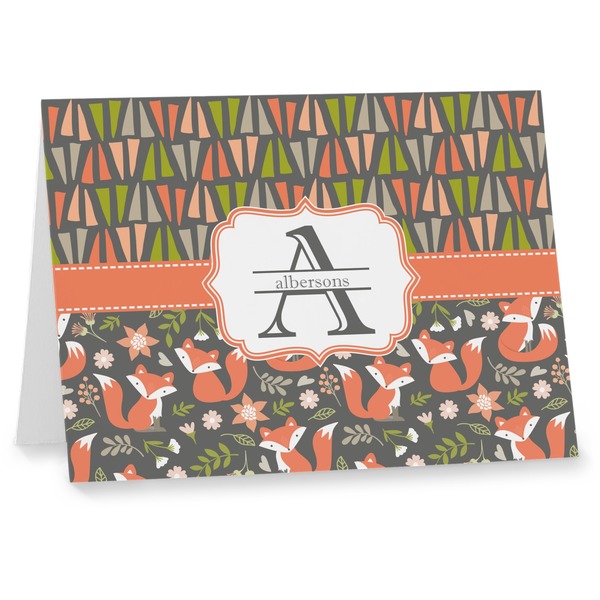Custom Fox Trail Floral Note cards (Personalized)