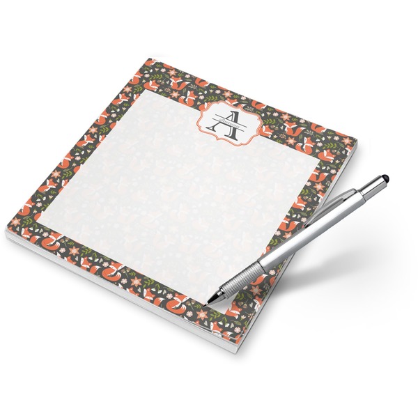 Custom Fox Trail Floral Notepad (Personalized)