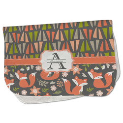 Fox Trail Floral Burp Cloth - Fleece w/ Name and Initial
