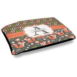 Fox Trail Floral Dog Bed w/ Name and Initial