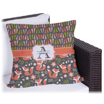 Fox Trail Floral Outdoor Pillow - 18" (Personalized)