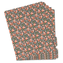 Fox Trail Floral Binder Tab Divider Set (Personalized)