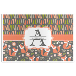 Fox Trail Floral Disposable Paper Placemats (Personalized)