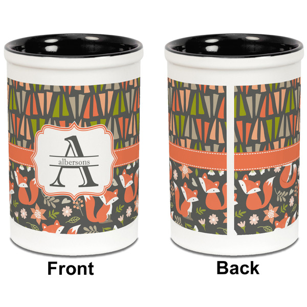 Fox Trail Floral Pencil Holder - Black - approval
