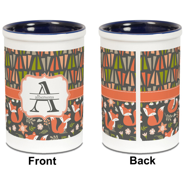 Fox Trail Floral Pencil Holder - Blue - approval