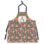 Fox Trail Floral Apron Without Pockets w/ Name and Initial