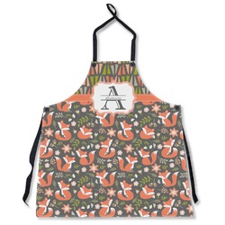 Fox Trail Floral Apron Without Pockets w/ Name and Initial