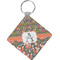 Fox Trail Floral Personalized Diamond Key Chain