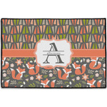 Fox Trail Floral Door Mat - 36"x24" (Personalized)