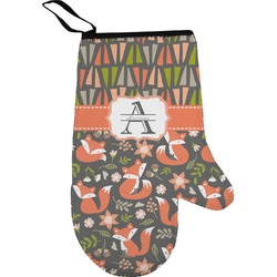 Fox Trail Floral Right Oven Mitt (Personalized)