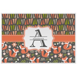 Fox Trail Floral Laminated Placemat w/ Name and Initial