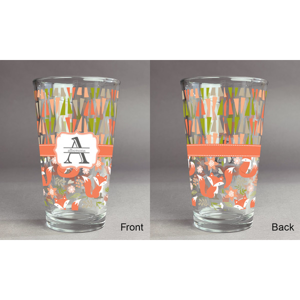 Fox Trail Floral Pint Glass - Full Fill w Transparency - Approval
