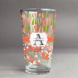 Fox Trail Floral Pint Glass - Full Print (Personalized)