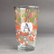 Fox Trail Floral Pint Glass - Full Fill w Transparency - Front/Main