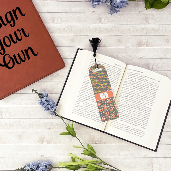 Fox Trail Floral Plastic Bookmarks - In Context