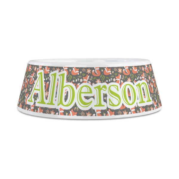 Fox Trail Floral Plastic Dog Bowls - Medium - FRONT