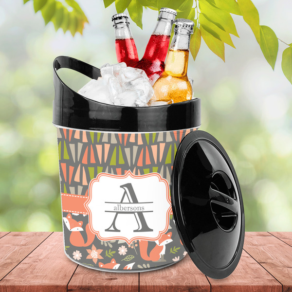 Fox Trail Floral Plastic Ice Bucket - LIFESTYLE