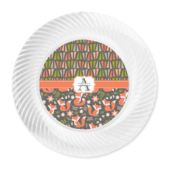 Fox Trail Floral Plastic Party Dinner Plates - 10" (Personalized)