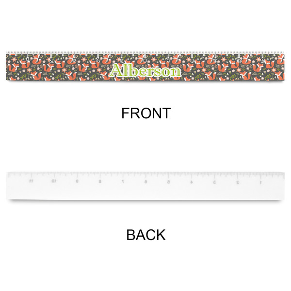 Fox Trail Floral Plastic Ruler - 12" - APPROVAL