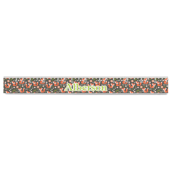 Fox Trail Floral Plastic Ruler - 12" - FRONT