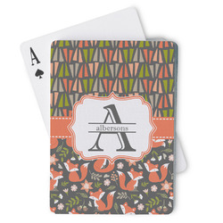 Fox Trail Floral Playing Cards (Personalized)
