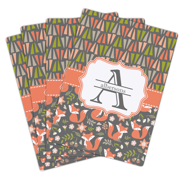 Fox Trail Floral Playing Cards - Hand Back View