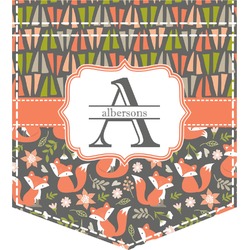 Fox Trail Floral Iron On Faux Pocket (Personalized)