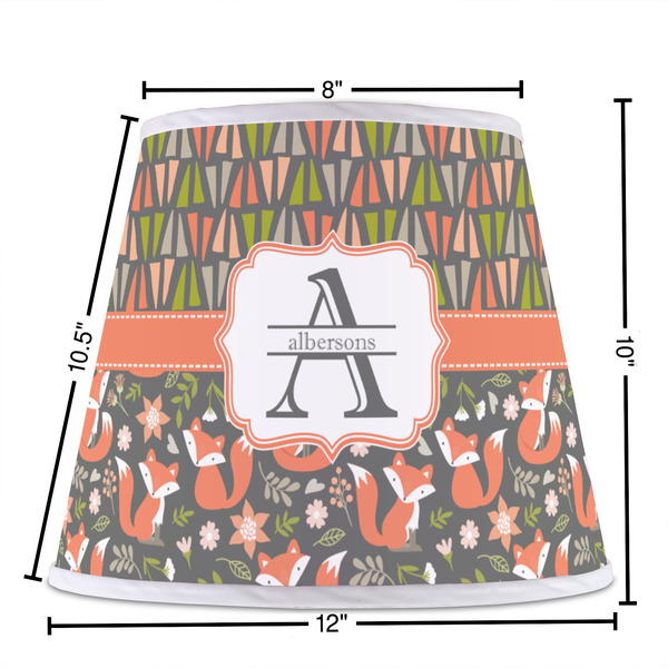 Fox Trail Floral Poly Film Empire Lampshade - Dimensions