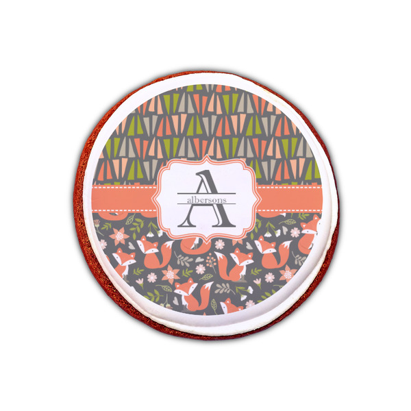Fox Trail Floral Printed Icing Circle - XSmall - On Cookie