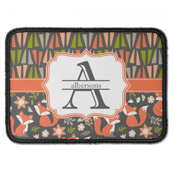 Fox Trail Floral Iron On Rectangle Patch w/ Name and Initial