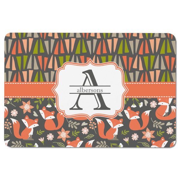 Fox Trail Floral Rectangular Fridge Magnet - FRONT