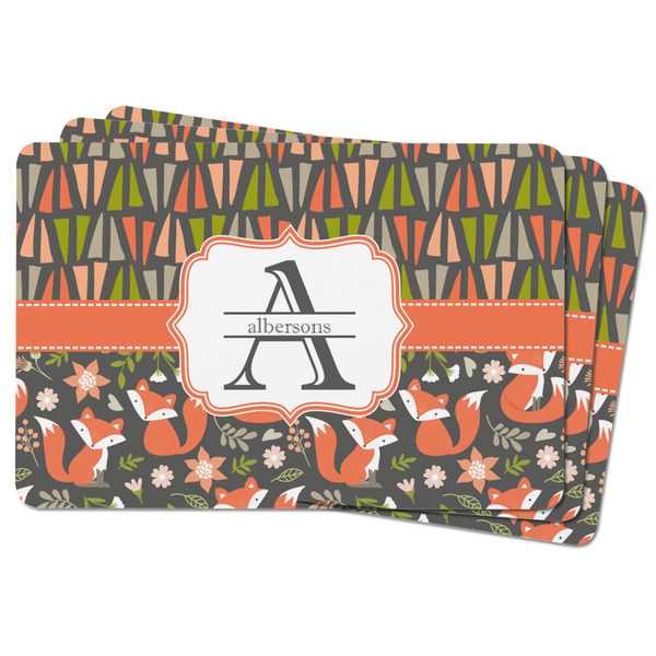 Fox Trail Floral Rectangular Fridge Magnet - THREE