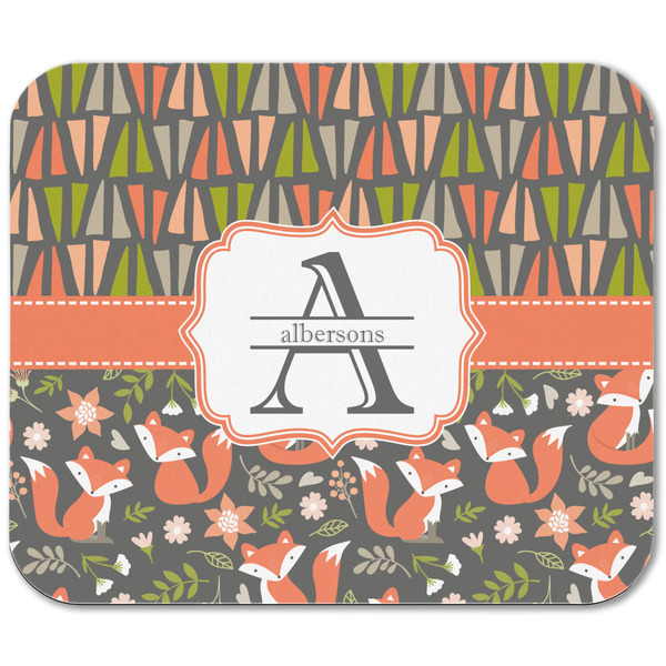Fox Trail Floral Rectangular Mouse Pad - APPROVAL