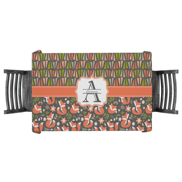 Custom Fox Trail Floral Tablecloth - 58"x58" (Personalized)