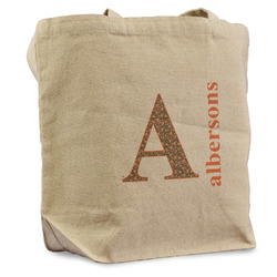 Fox Trail Floral Reusable Cotton Grocery Bag (Personalized)