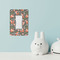 Fox Trail Floral Rocker Light Switch Covers - Single - IN CONTEXT