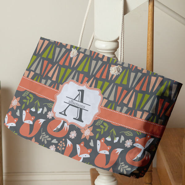 Fox Trail Floral Large Rope Tote - Life Style