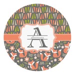 Fox Trail Floral Round Decal - Large (Personalized)